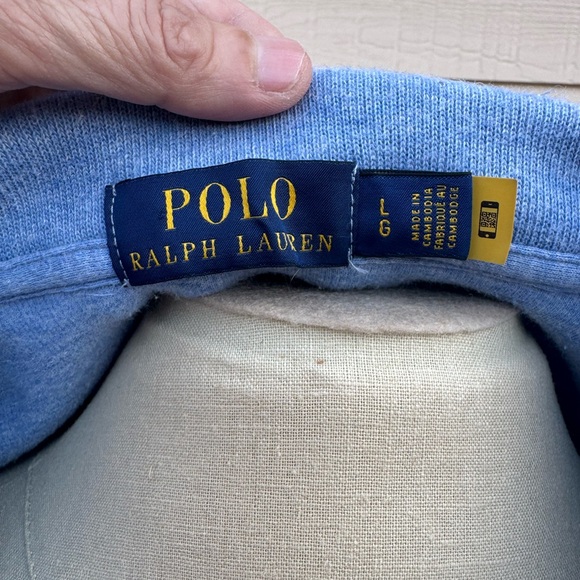 Polo by Ralph Lauren Men's Blue Quarter-Zip Sweater - Picture 8 of 11